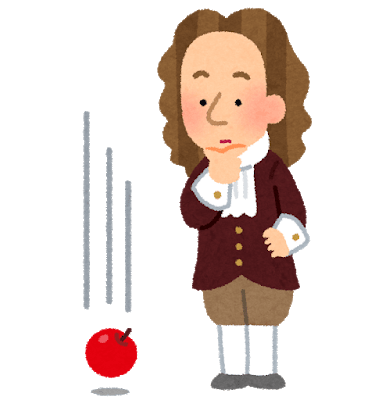 ニュートンと万有引力の法則とりんご 歴史上の人物 Com
